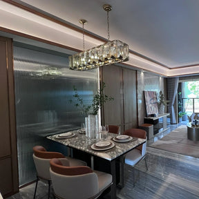 Huxley Crystal Rectangular Chandelier 54"