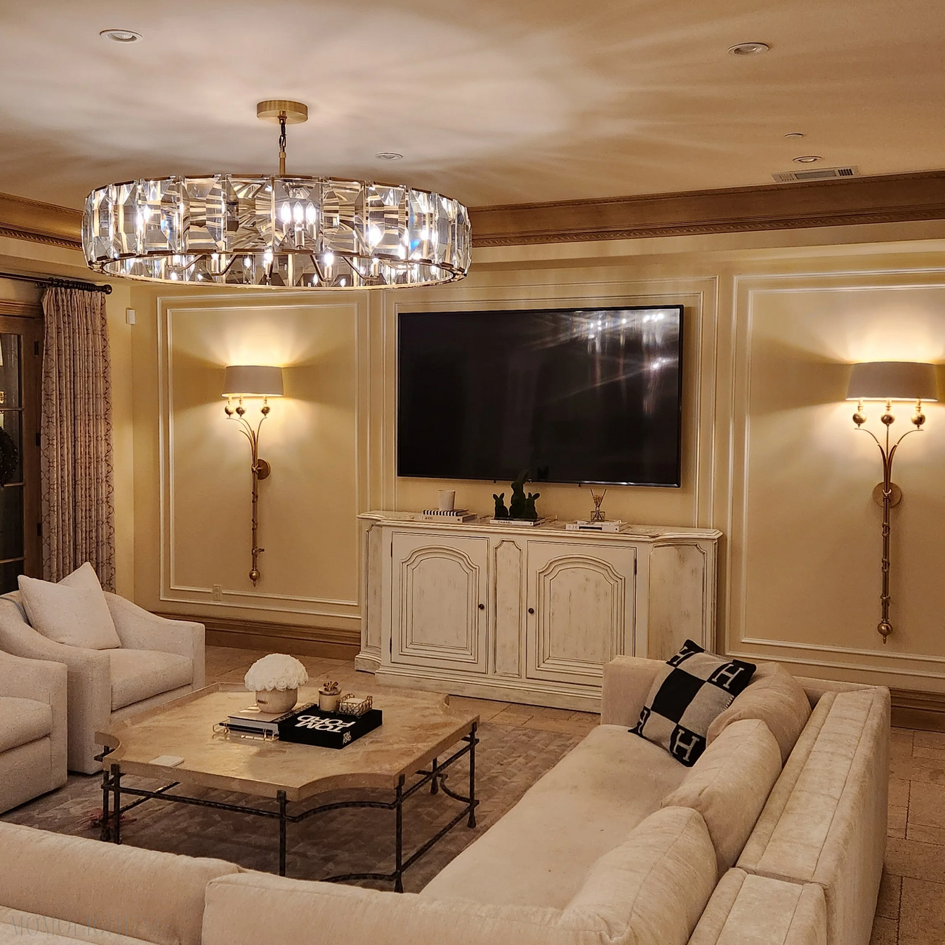 Huxley Crystal Round Chandelier 60"