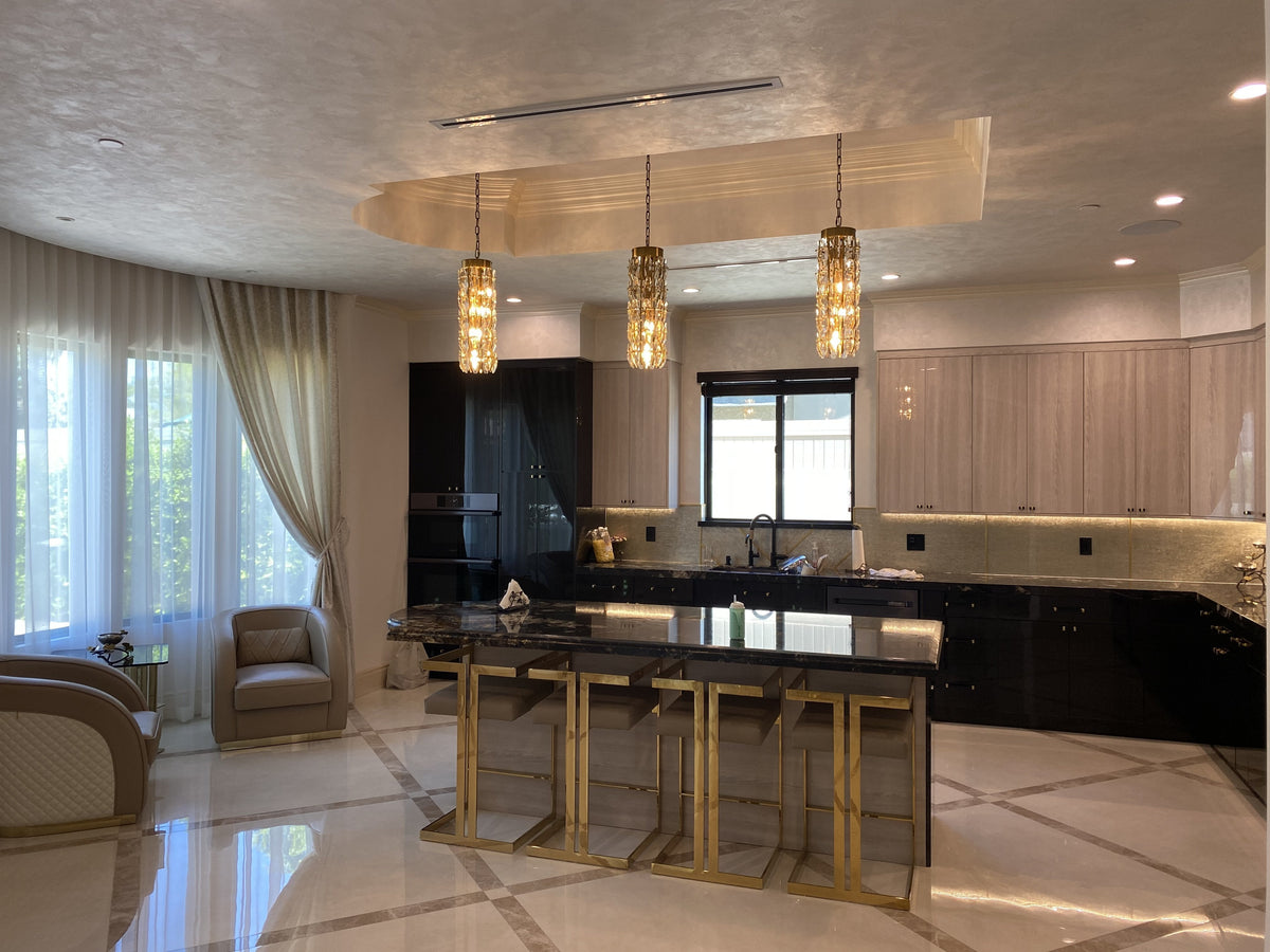 Sol Odeon Tall Crystal Pendant Light - detail 2