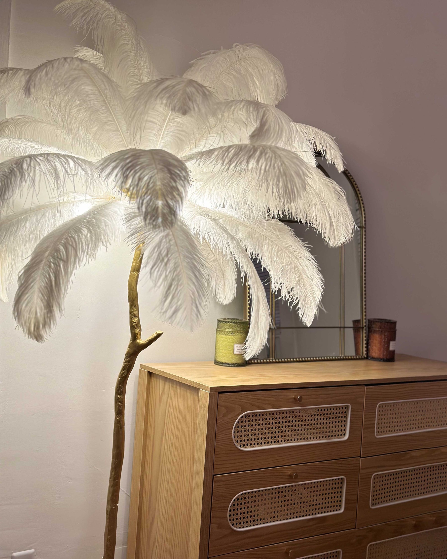 Homevator Feather Palm Tree Floor Lamp-HV7000