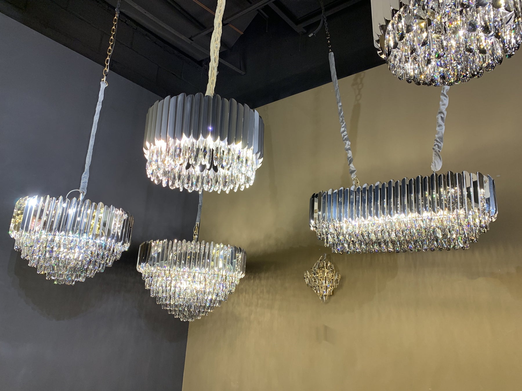 Alicante Tiered Linear Crystal Chandelier - detail 2