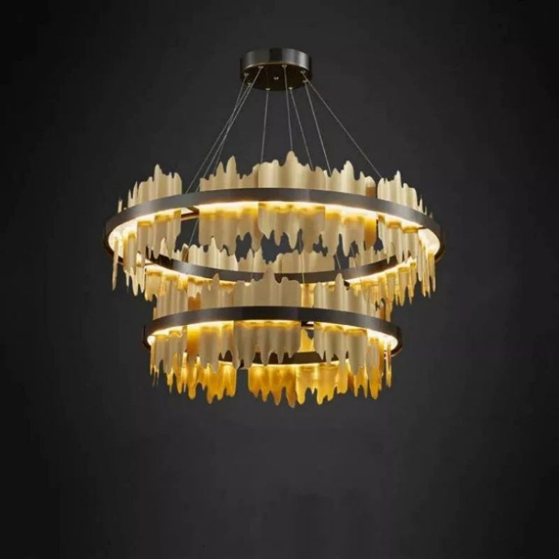 Kieran 2-Tier Modern Round Chandelier - detail 2