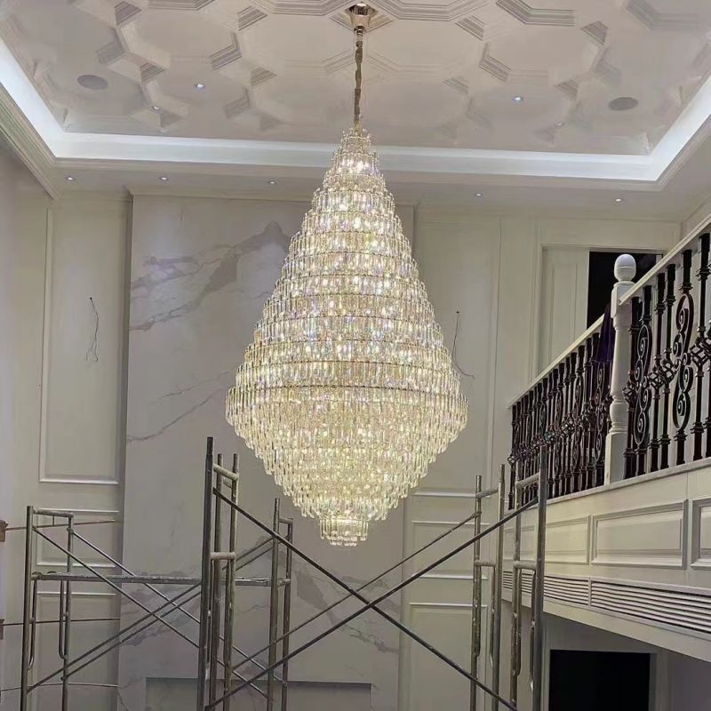 Kathy Clarity Crystals Luxury Ceiling Light for Staircase/Foyer Chandelier(Dimmable) - product detail 2