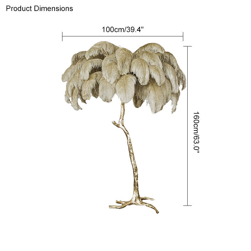 Homevator Feather Palm Tree Floor Lamp-HV7000