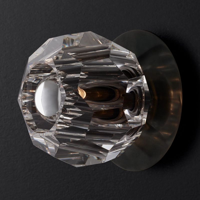 Cristal Clear Glass Petite Wall Sconce - detail 2
