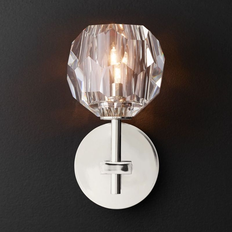 Cristal Clear Glass Short Wall Sconce - detail 9