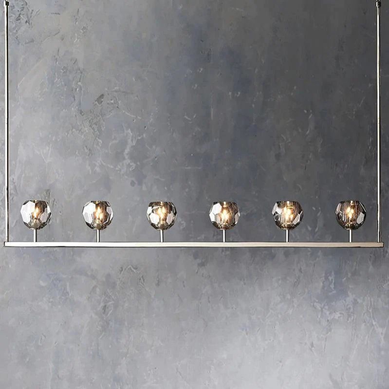 Cristal Glass Linear Chandelier 60" - detail 21