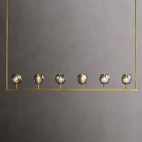 Cristal Glass Linear Chandelier 60" - detail 3