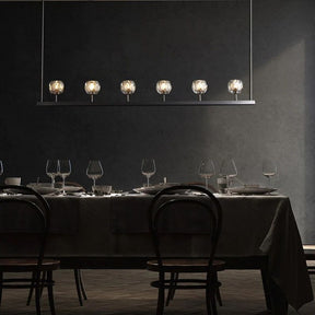 Cristal Glass Linear Chandelier 60" - detail 15