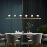 Cristal Glass Linear Chandelier 60" - detail 16