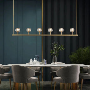 Cristal Glass Linear Chandelier 60" - detail 16