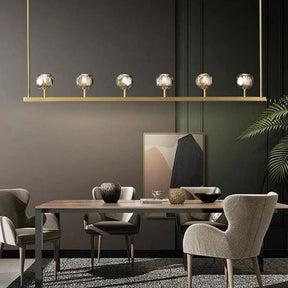 Cristal Glass Linear Chandelier 60" - detail 13