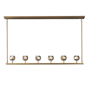 Cristal Glass Linear Chandelier 60" - detail 5