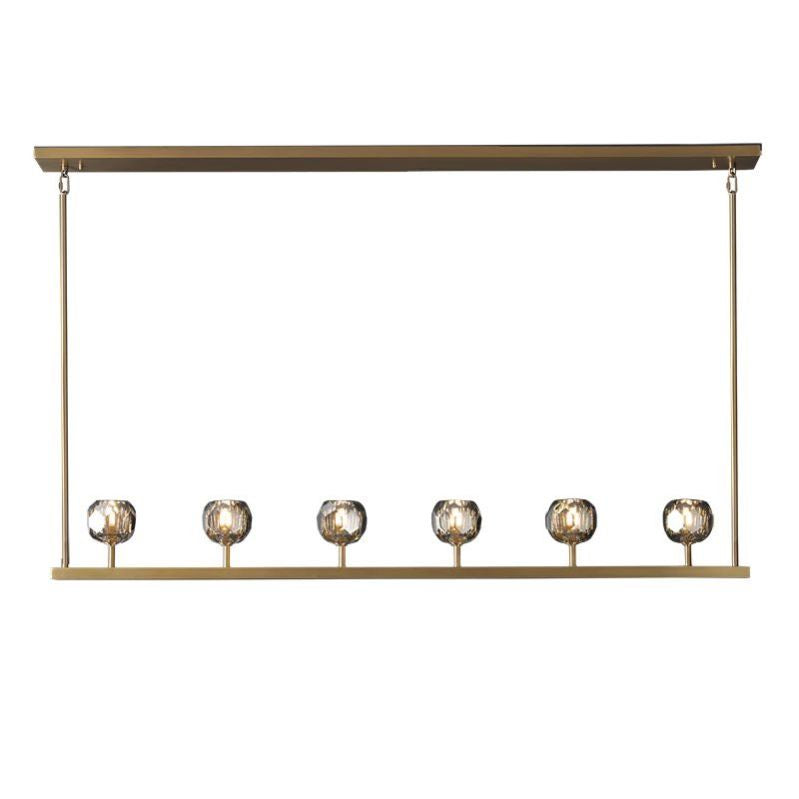 Cristal Glass Linear Chandelier 60" - detail 5