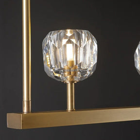 Cristal Glass Linear Chandelier 60" - detail 7