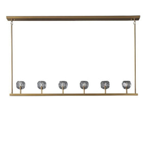 Cristal Glass Linear Chandelier 60" - detail 4