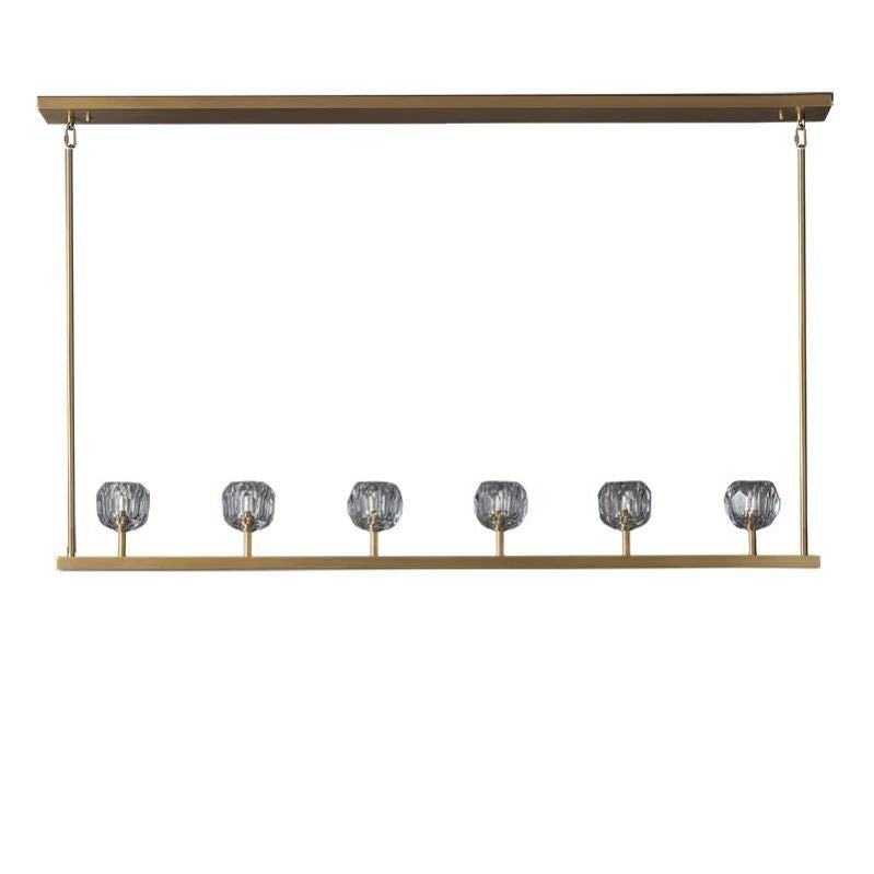 Cristal Glass Linear Chandelier 60" - detail 4