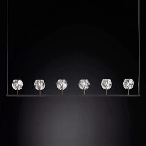 Cristal Glass Linear Chandelier 60" - detail 2