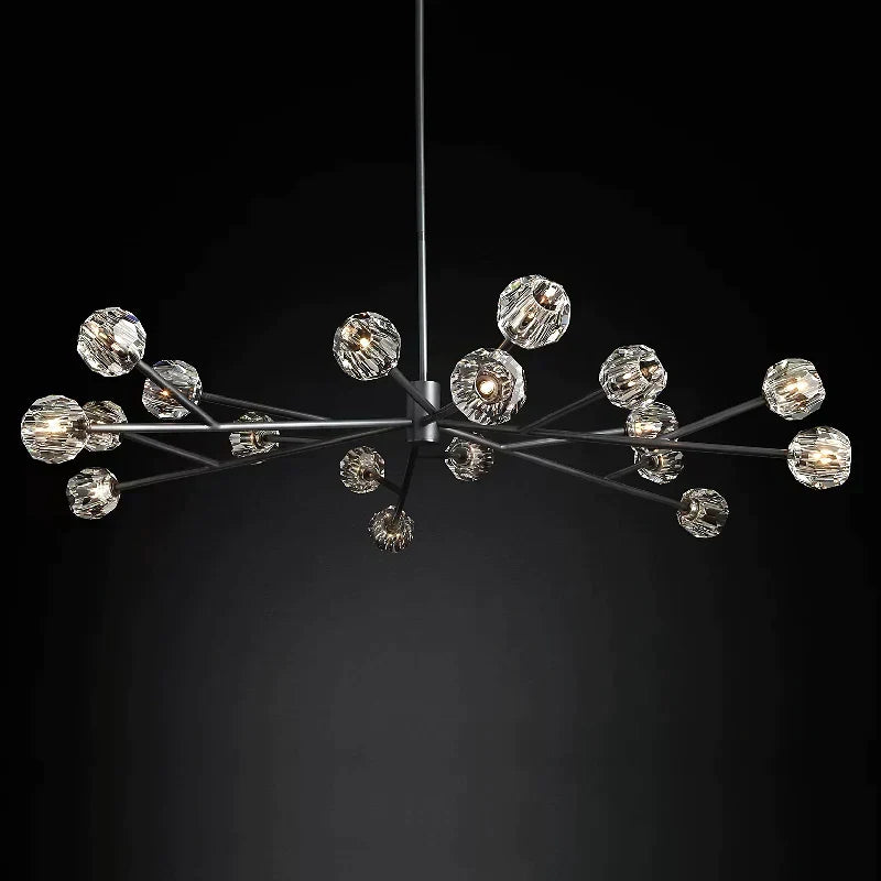 Cristal Glass Round Chandelier 72" - detail 2