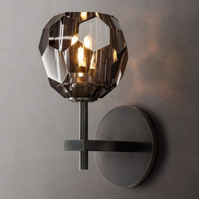 Cristal Smoke Glass Short Wall Sconce - detail 9
