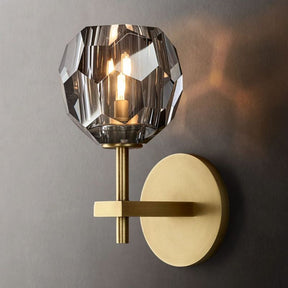 Cristal Smoke Glass Short Wall Sconce - detail 2