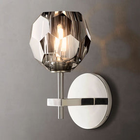 Cristal Smoke Glass Short Wall Sconce - detail 4