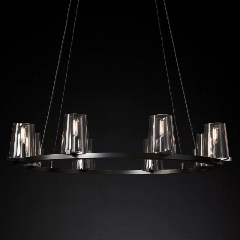 Kuseau Glass Round Chandelier 36" - detail 2