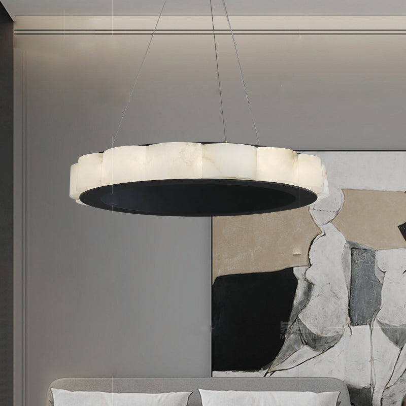 Moden Alabaster Round Chandelier Black - detail 2