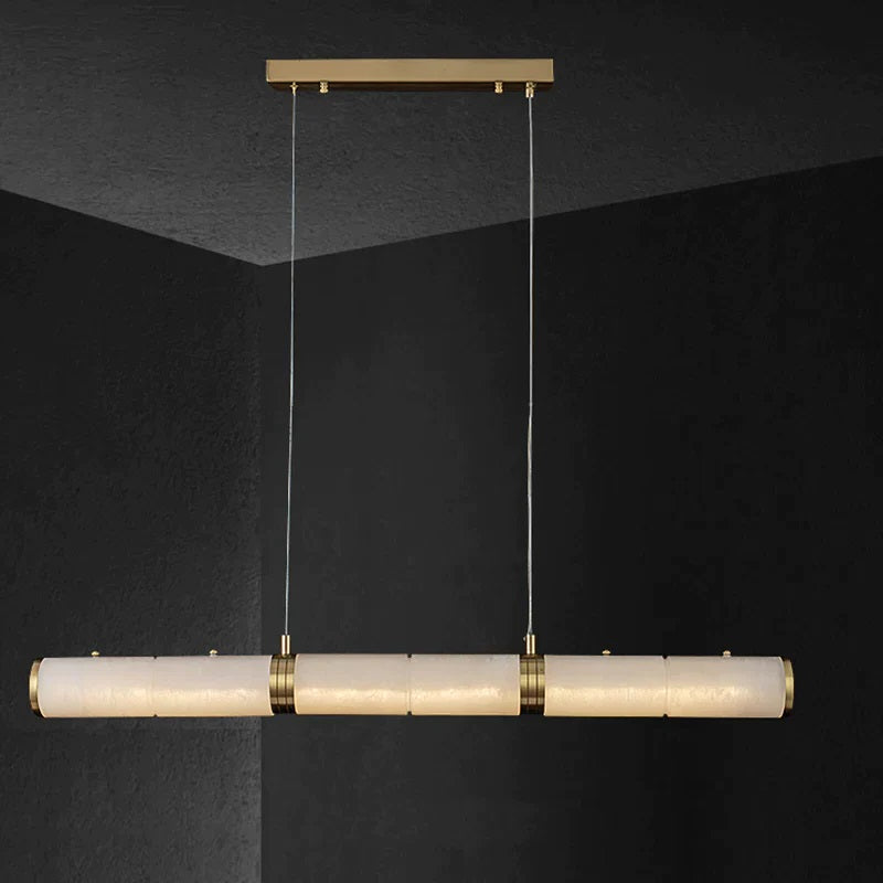 Alan Linear Alabaster Modern Chandelier, Chandelier For Dining Room - detail 2