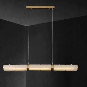 Alan Linear Alabaster Modern Chandelier, Chandelier For Dining Room - detail 6