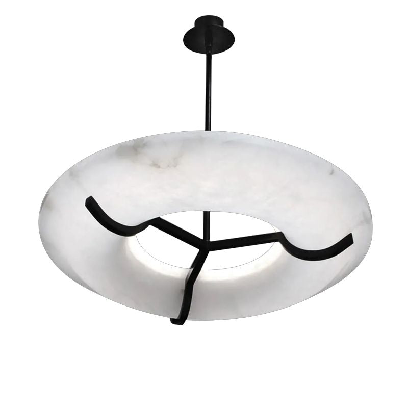 Modern Round Alabaster Dining Room Chandelier - product detail 2