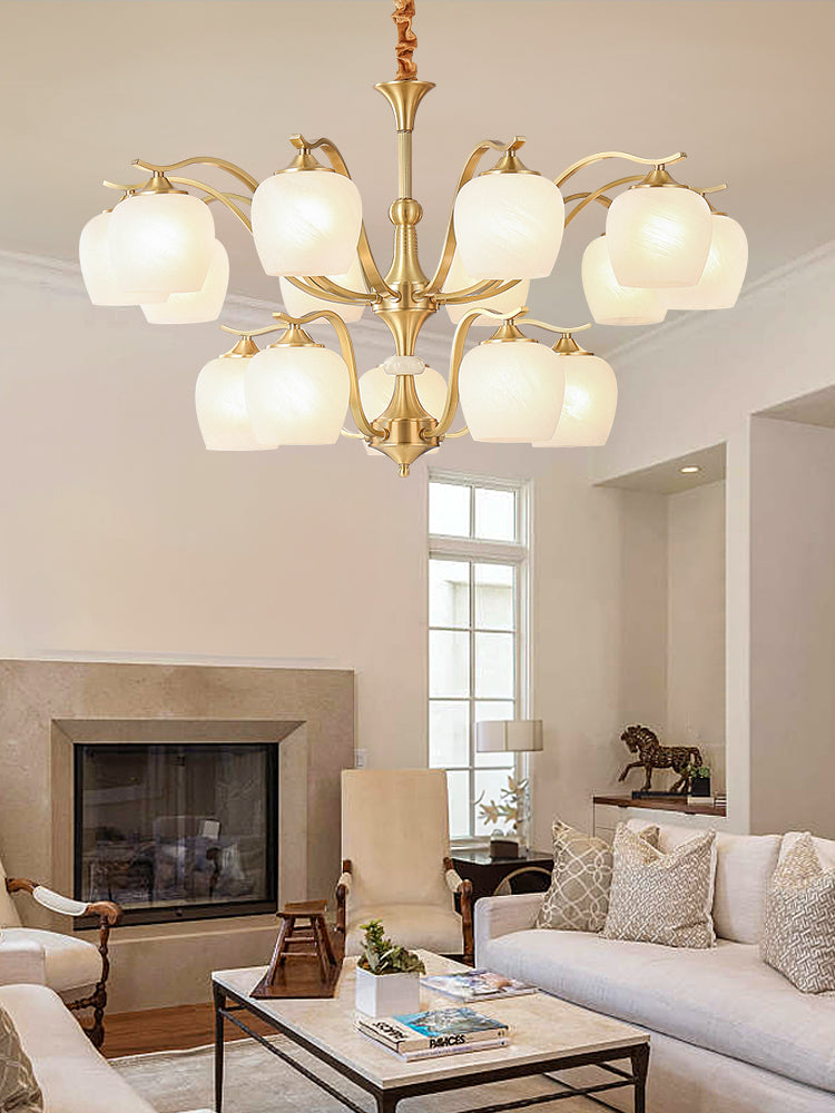 Modern Simple Light Luxury All Copper Chandelier - detail 2