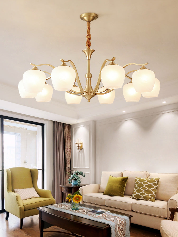 Modern Simple Light Luxury All Copper Chandelier - detail 3