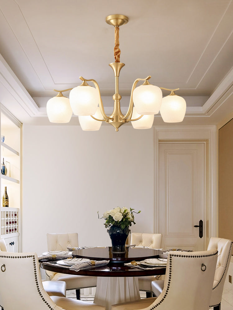Modern Simple Light Luxury All Copper Chandelier - detail 4