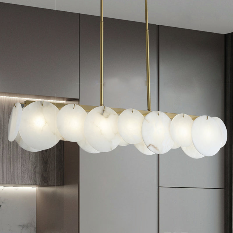 Modernity Alabaster Linear Chandelier - detail 2