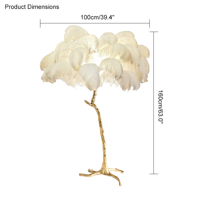 Homevator Feather Palm Tree Floor Lamp-HV7000