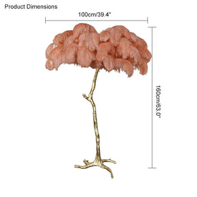 Homevator Feather Palm Tree Floor Lamp-HV7000