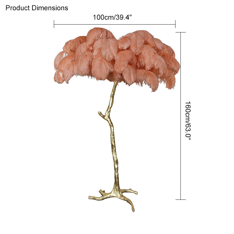 Homevator Feather Palm Tree Floor Lamp-HV7000