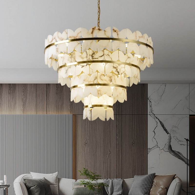 Patanga Alabaster Chandelier Light - detail 2