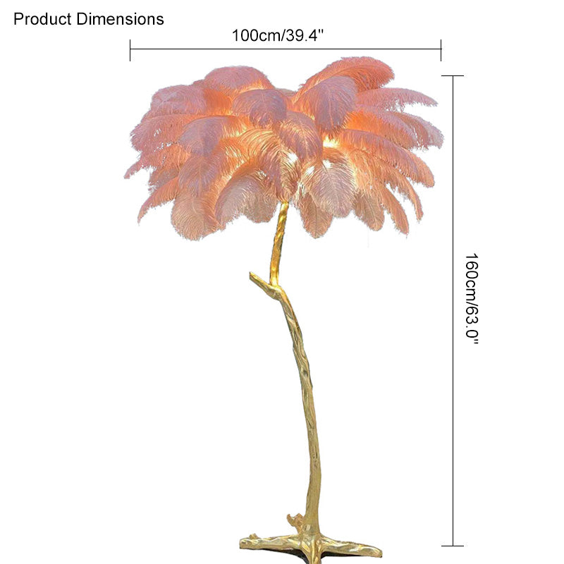 Homevator Feather Palm Tree Floor Lamp-HV7000