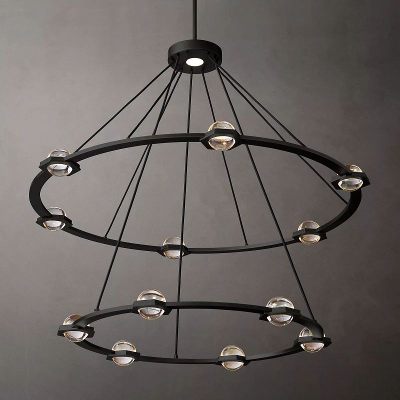 Planet Two-tier Round Chandelier 48" - detail 2
