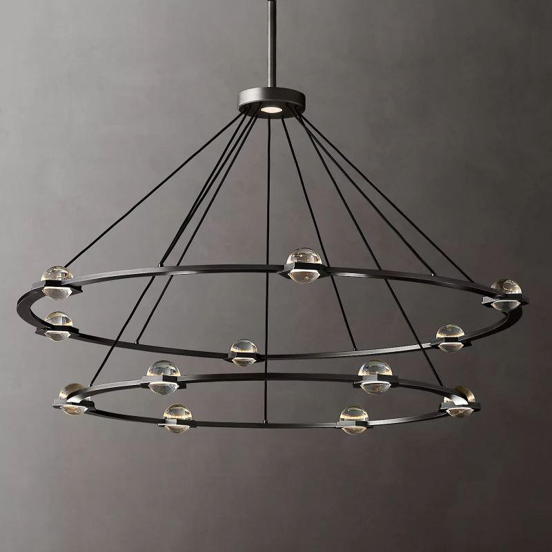 Planet Two-tier Round Chandelier 60" - detail 2