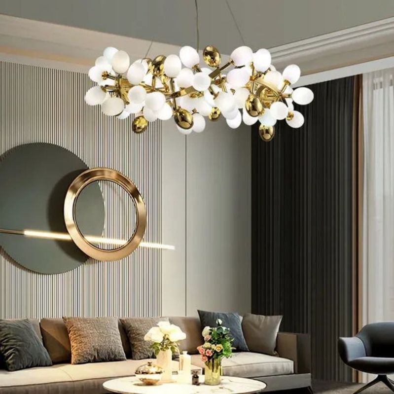 Pretty Grape Circle Branch Chandelier - detail 2