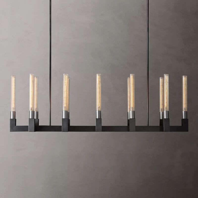 Pridan Glass Linear Chandelier 55" - detail 2