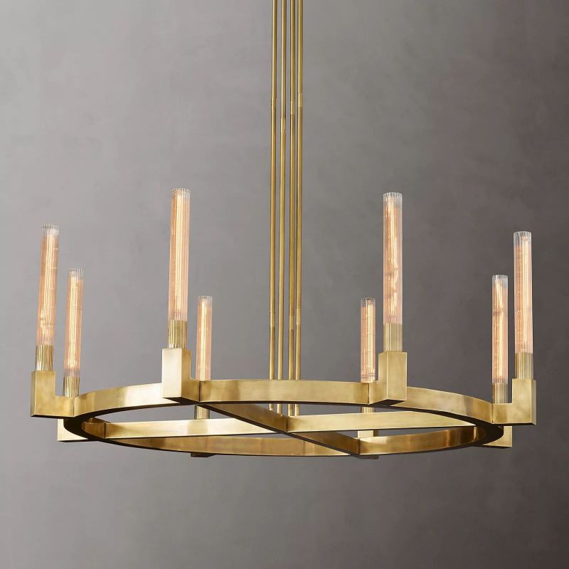 Pridan Glass Round Chandelier 48" - detail 2