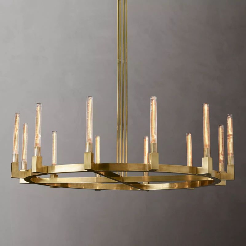 Pridan Glass Round Chandelier 60" - detail 2