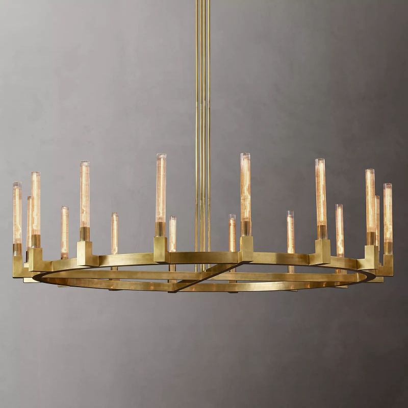 Pridan Glass Round Chandelier 72" - detail 2