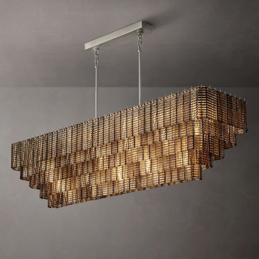 Sireni Glass Rectangle Chandelier - detail 5