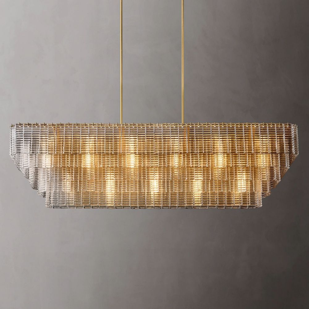 Sireni Glass Rectangle Chandelier - detail 15