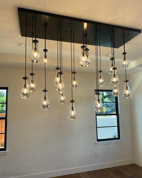 Raindrop Rectangular Chandelier 72"